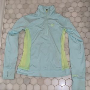 super cute light blue/neon yellow sweatshirt